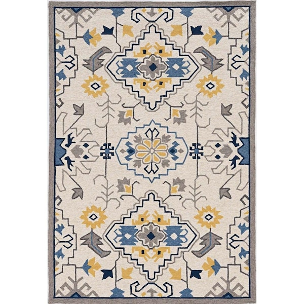 Palacedesigns 2 x 3 ft. Ivory Polypropylene Rug PA3669404 - main